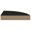 Estante Flotante De Esquina 2 Uds Mdf Negro 25x25x3,8 Cm