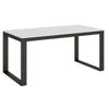 Mesa Extensible Moderna Con Capacidad De 6 A 20 Personas An 180 A 440 Cm Estructura De Metal Blanco Y Antracita Tiroz-soporte 4 Pies