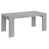 Mesa Rectangular Extensible Para 6 A 20 Personas L 180 A 440 Cm Hormigón Gris Ribo-base Y Soporte Con Ruedas