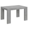 Mesa Rectangular Extensible Para 6 A 18 Personas L 130 A 390 Cm Hormigón Gris Ribo-base Y Soporte Con Ruedas