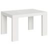 Ribo Fresno Blanco Mesa Rectangular Extensible De 6 A 18 Plazas L 130 A 390 Cm-base Y Soporte Con Ruedas