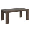 Mesa Rectangular Extensible Para 6 A 14 Personas L 180 A 284 Cm Madera Oscura Ribo-soporte 4 Pies