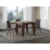 Mesa Cuadrada Pequeña 90/90 Cm Extensible Para 10 Personas 90 A 246 Cm Madera Marrón Naxo-base Y Soporte Con Ruedas