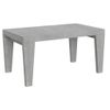 Mesa Extensible Gris Ceniza 6 A 20 Personas L 160 A 420 Cm Kristo-base Y Soporte Con Ruedas