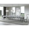 Mesa Extensible Gris Ceniza 6 A 20 Personas L 160 A 420 Cm Kristo-base Y Soporte Con Ruedas