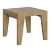 Mesa Cuadrada Pequeña 90/90 Cm Extensible Para 10 Personas 90 A 246 Cm Madera Clara Naxo-soporte 4 Pies