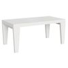 Mesa Extensible Fresno Blanco 6 A 20 Plazas L 180 A 440 Cm Kristo-base Y Soporte Con Ruedas