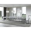 Mesa Extensible Gris Ceniza 6 A 20 Plazas L 180 A 440 Cm Kristo-base Y Soporte Con Ruedas