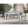 Mesa Extensible Gris Ceniza 6 A 20 Plazas L 180 A 440 Cm Kristo-base Y Soporte Con Ruedas