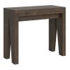 Consola Extensible De Madera De Nogal 8 Plazas 40 A 196 Cm Naxo-soporte 4 Pies