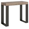 Consola Extensible De Madera Clara 8 Personas 40 A 196 Cm Asis-soporte 4 Pies-5 Alargaderas Gruesas