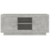 Mueble De Tv Madera Contrachapada Gris Hormigón 102x35x45 Cm