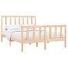 Estructura De Cama Madera Maciza De Pino 120x200 Cm Marrón