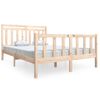 Estructura De Cama Madera Maciza 140x190 Cm