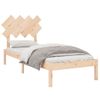 Estructura De Cama Individual Pequeña Madera Maciza 90x190 Cm Marrón