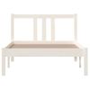 Estructura De Cama Madera Maciza Blanco 90x200 Cm