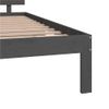 Estructura De Cama Doble Madera Maciza Gris 135x190 Cm