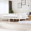 Estructura De Cama De Madera Maciza Blanca 200x200 Cm