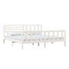 Estructura De Cama De Madera Maciza Blanca 200x200 Cm