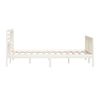 Estructura De Cama De Madera Maciza Blanca 200x200 Cm