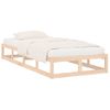 Estructura De Cama De Madera Maciza 90x200 Cm Marrón