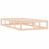 Estructura De Cama De Madera Maciza 90x200 Cm Marrón