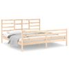 Estructura De Cama De Madera Maciza 200x200 Cm