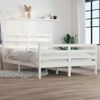 Estructura De Cama Madera Maciza De Pino Blanco 120x200 Cm