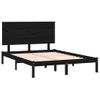 Estructura De Cama Madera Maciza De Pino Negro 120x200 Cm