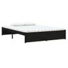 Estructura De Cama Doble Madera Maciza Negro 135x190 Cm