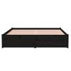 Estructura De Cama Doble Madera Maciza Negro 135x190 Cm