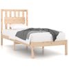 Estructura De Cama Madera Maciza De Pino 90x190 Cm Marrón