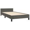 Estructura Cama Con Cabecero Terciopelo Gris Oscuro 100x200 Cm