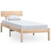 Estructura De Cama Madera Maciza De Pino 90x200 Cm Marrón