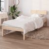 Estructura De Cama Madera Maciza De Pino 90x200 Cm Marrón