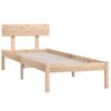 Estructura De Cama Madera Maciza De Pino 90x200 Cm Marrón