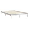 Estructura De Cama Madera Maciza De Pino Blanca 140x200 Cm