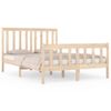 Estructura Cama Doble Pequeña Madera Maciza Pino 120x190 Cm