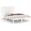 Estructura De Cama De Madera De Pino Maciza Blanca 140x190 Cm