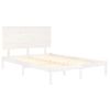 Estructura De Cama De Madera De Pino Maciza Blanca 140x190 Cm