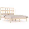 Estructura De Cama Matrimonial Madera Maciza De Pino 120x190 Cm