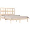 Estructura De Cama Matrimonial Madera Maciza De Pino 120x190 Cm