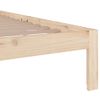 Estructura De Cama De Madera Maciza 140x190 Cm Marrón