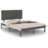 Estructura De Cama Madera Maciza De Pino Gris 120x200 Cm