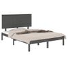 Estructura De Cama Madera Maciza De Pino Gris 120x200 Cm