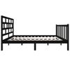 Estructura De Cama De Madera Maciza De Pino Negro 120x190 Cm