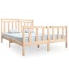 Estructura De Cama De Madera Maciza 150x200 Cm Marrón