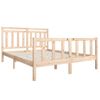 Estructura De Cama De Madera Maciza 150x200 Cm Marrón