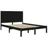 Estructura De Cama De Madera Maciza De Pino Negra 140x190 Cm