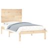 Estructura De Cama De Madera Maciza De Pino 90x200 Cm Marrón